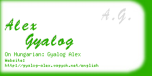 alex gyalog business card